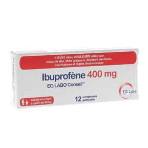 Ibuprofène 400 mg 12 comprimés pelliculés