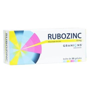 Rubozinc 15 mg 30 gélules Acné