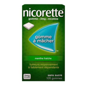 2mg menthe fraîche - 105 gommes