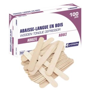 Abaisse-langues adulte en bois boîte de 100