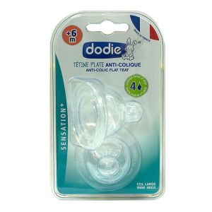 DODIE SENSATION+ Biberon tétine plate débit 3 +6mois 330ml B/2 Dodie Biberon