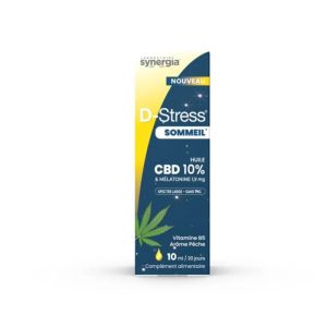 D-Stress Sommeil Huile de CBD 10% & Mélatonine 1,9mg 10ml