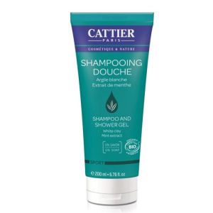 Shampoing Douche Argile Blanche Extrait de Menthe Bio - 200ml