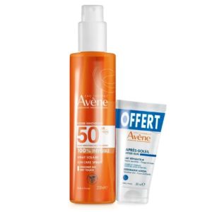 Solaire Spray Adulte SPF 50+ 200ml + Lait réparateur après soleil 50ml offert