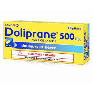 Doliprane 500mg 16 gélules