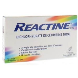 Reactine - 7 comprimés