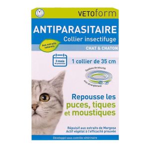 Collier insectifuge antiparasitaire chat & chaton