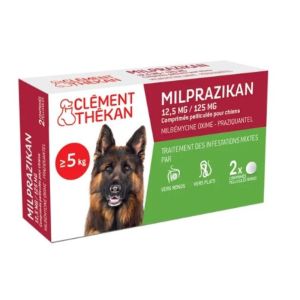 2 comprimés Milprazikan chiens 5kg+