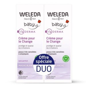 Duo Crème pour le Change à la Mauve Blanche - 2x50ml