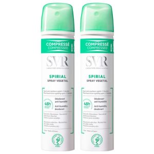 Spirial Spray Végétal Déodorant anti-humidité 48H 2x75ml