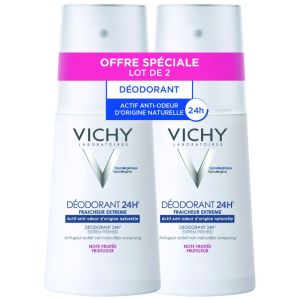 Déodorant spray 24h peau sensible sans sels d'aluminium 2x100ml