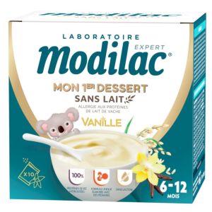 Mon 1er Dessert Sans Lait Goût Vanille - De 6 à 12 mois, 10 Sachets