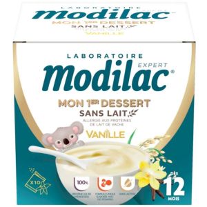 Mon 1er Dessert Sans Lait Goût Vanille - Dès 12 mois, 10 Sachets