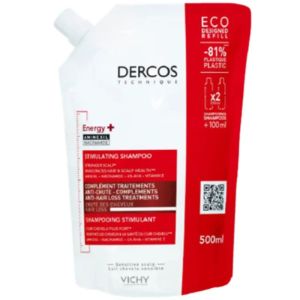 Energisant Shampooing Stimulant Complément Anti-Chute, Eco-Recharge - 500ml