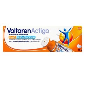 VoltarenActigo 1% gel tube applicateur 75g-60g
