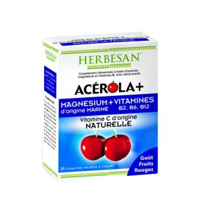Acérola + magnésium & vitamines - 30 comprimés