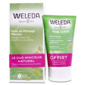 Huile de massage minceur 200 ml + crème de douche gommante au Bouleau 150 ml offerte
