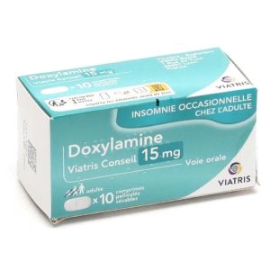 Doxylamine 15 mg 10 comprimés pelliculé sécables