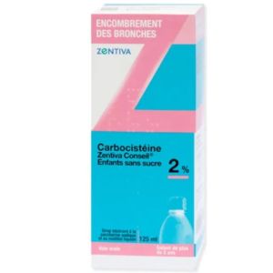Carbocistéine Conseil Enfants Sans Sucre 2% Sirop 125 ml