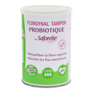 Florgynal avec probiotiques - super 9 tampons avec applicateur