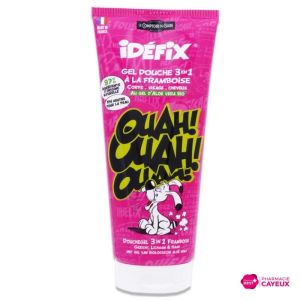 Gel douche 3-en-1 Idéfix Framboise 200 ml