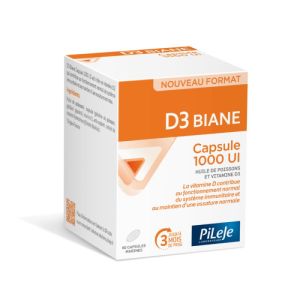 D3 Biane Capsule 1000 UI - Vitamine D - 90 capsules 90 capsules marines