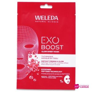 Exo Boost Glow masque tissu Grenade et peptides de Maca 20 ml