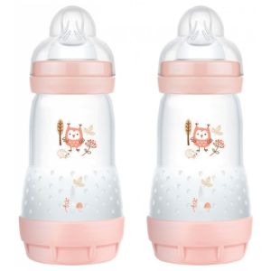 Easy Start 2 Biberons Anti-Colique Couleurs de la Nature 2 Mois et + - 260ml Débit 2