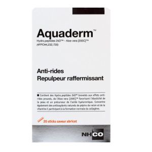 Aquaderm 20 sticks saveur abricot