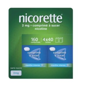 Nicorette 2mg Menthe Intense 160 comprimés à sucer