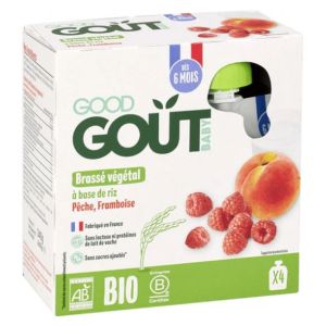 Brassé Végétal à Base de Riz Pêche Framboise  85 g