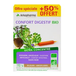 Arfofluides - Confort digestif BIO ultra concentré - 30 ampoules