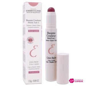 Baume Couleur Stick 3-en-1 Rose Nude 2,5 g