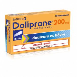 Doliprane 200mg 10 suppositoires