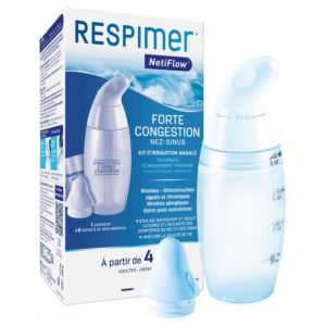 Respimer NetiFlow Kit d'Irrigation Nasale 1 Dispositif + 6 Sachets
