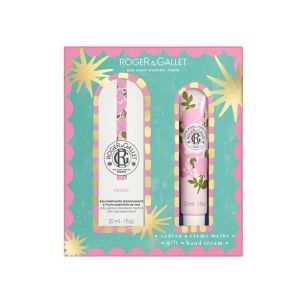 Coffret Rose Eau Parfumée Bienfaisante 30 ml + Crème Mains 30 ml Offert