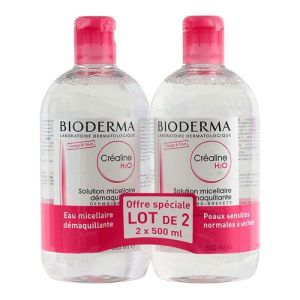 Créaline H2O micellaire sans parfum peau sensible 2X500ml