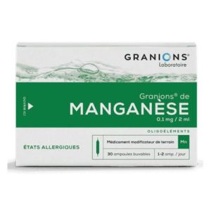 Granions de Manganèse 30 ampoules