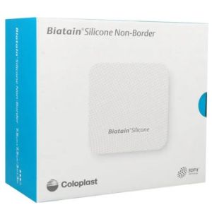 Biatain Silicone Non Border Pansement Hydrocellulaire Micro Adhérent 17.5x17.5cm 10 pansements