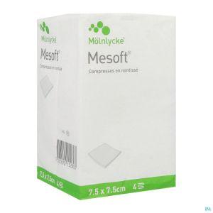 Mesoft Compresse non stérile non tissée 7,5x7,5cm - 100 pièces