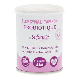 Florgynal avec probiotiques - normal 12 tampons sans applicateur