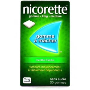 Nicorette 2mg Menthe Fraîche - 30 gommes