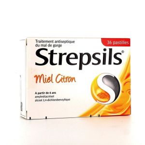 Strepsils miel citron 36 pastilles à sucer