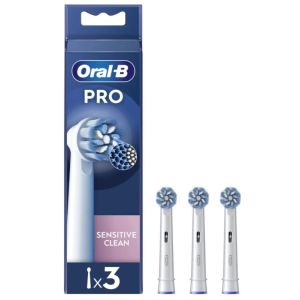 Pro sensitive clean Brossettes de Rechange Brosse à Dents Électrique, 3 Unités