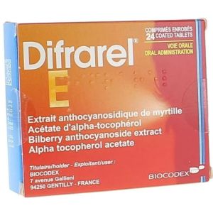 Difrarel E comprimés enrobés 24 comprimés
