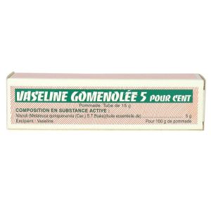 Vaseline Gomenolée 5% pommade 15g
