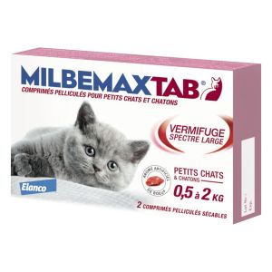 Milbemaxtab petits chats 2 comprimés