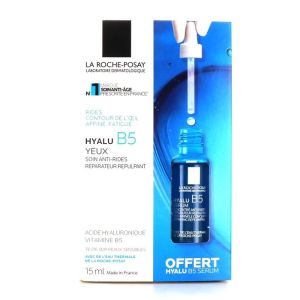 Coffret crème contour des Yeux anti rides 15ml Hyalu B5 + mini Serum 10ml offert