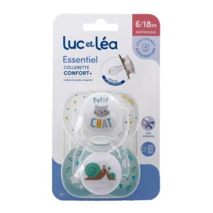 Essentiel Duo Sucettes anatomiques 6-18 mois - lot de 2