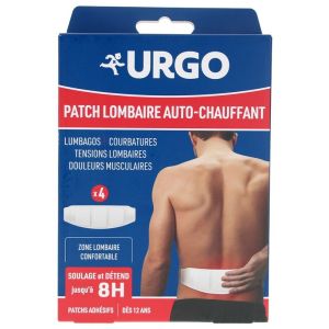 Patch Lombaire Auto-Chauffant 8H 4 Patchs Adhésifs